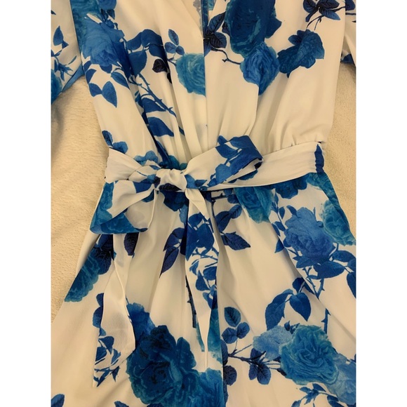 Fab’rik blue long sleeve floral romper - Picture 5 of 9